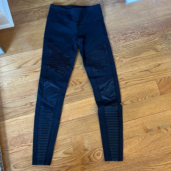 Alo Yoga Black Moto Leggings XS - Picture 1 of 1